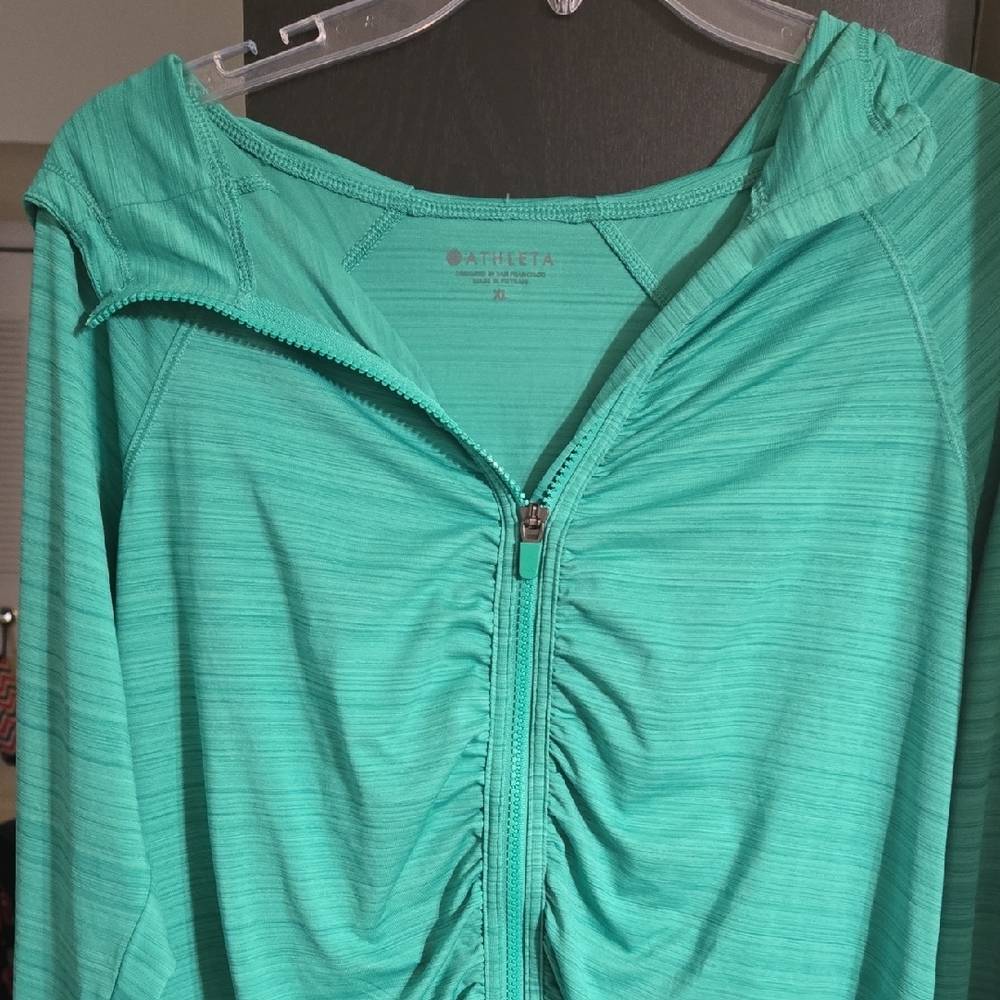 Athleta Turquoise Zip-Up Jacket
